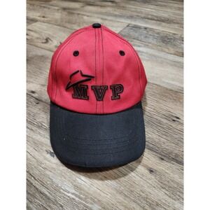 PIZZA HUT Work Hat Adult Red Black Cap MVP Deep Dish Adjustable on size employee